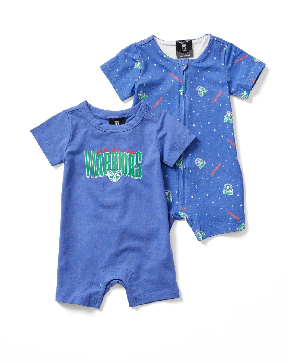 Warriors NRL Infants 2-pack Romper set