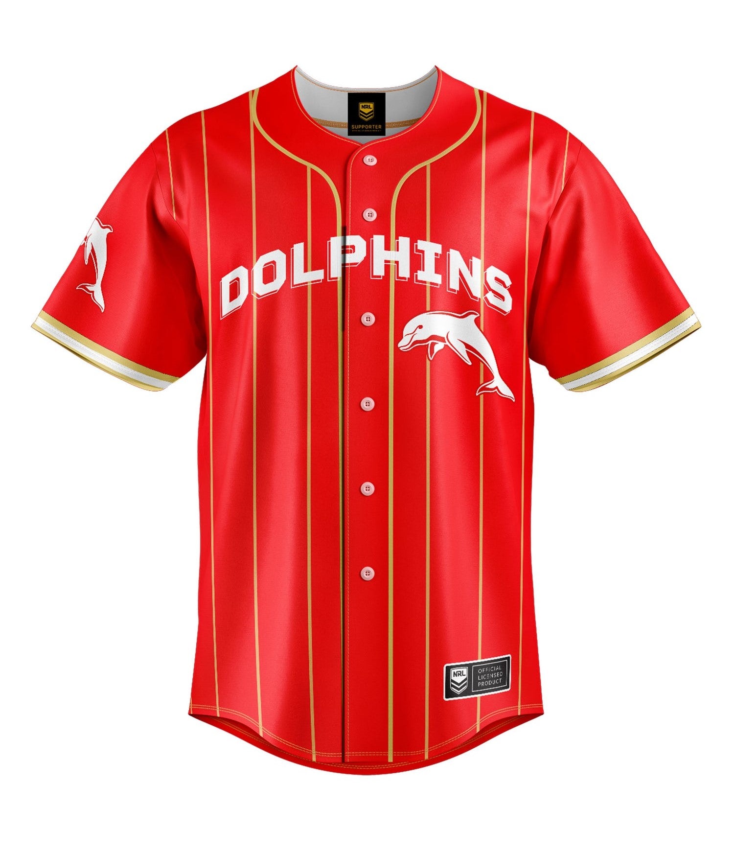Dolphins NRL Slugger Baseball Shirt