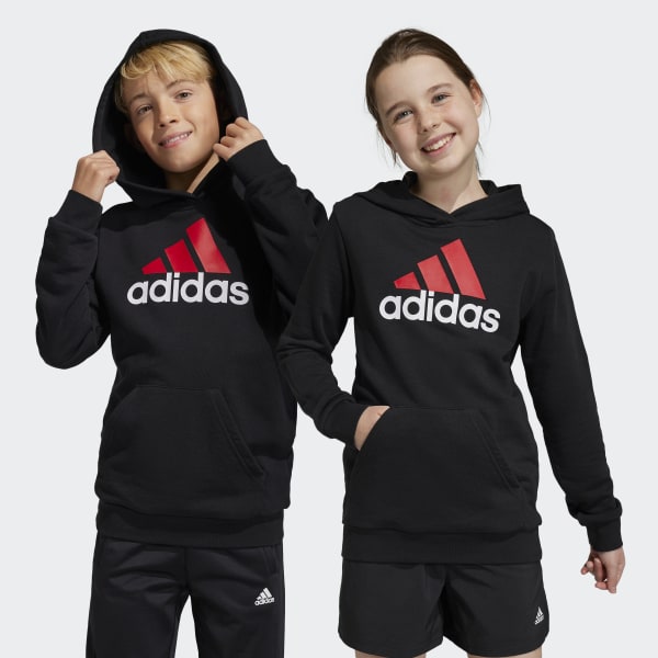 adidas Kid s Big Logo Hoodie Black Red