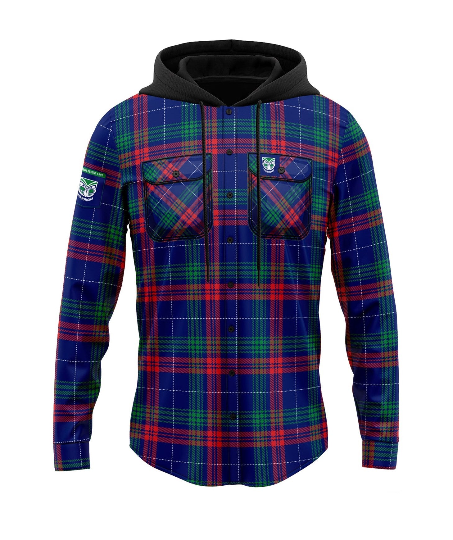 Warriors Hooded Flannel Shirt
