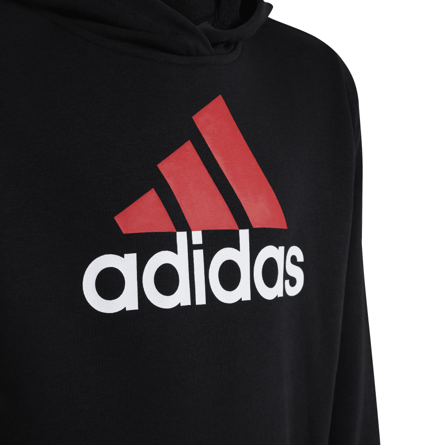 Adidas hoodie black red sales