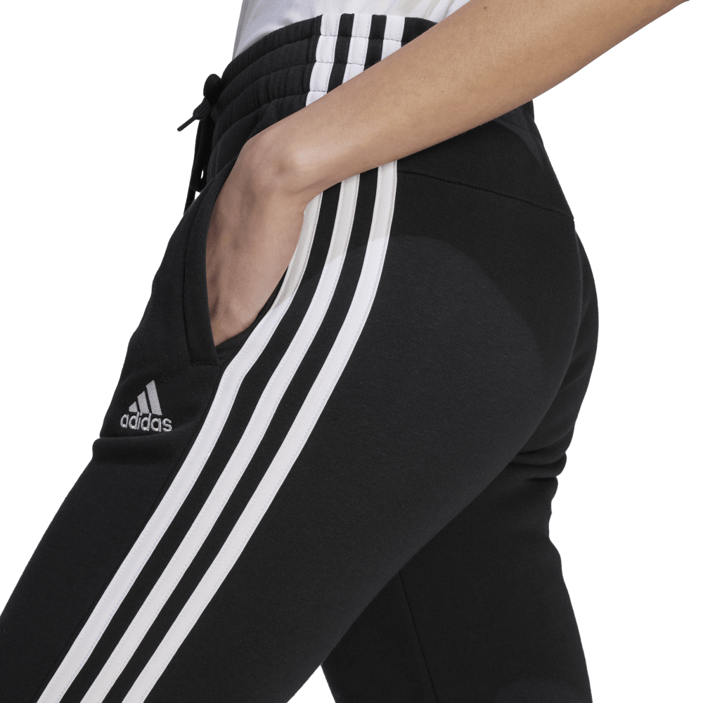 adidas Women's 3S Cuffed Fleece Pant Black