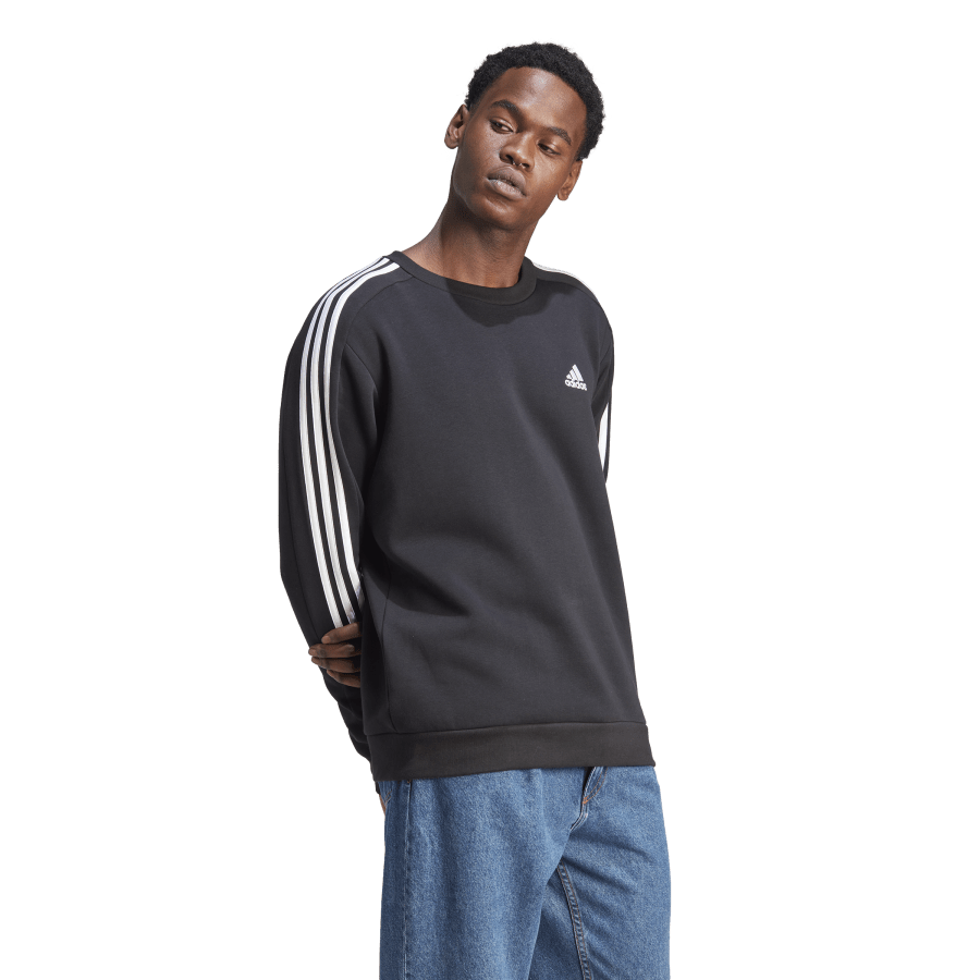 Adidas 3S Fleece Crew Sweat Black RYOS NZ