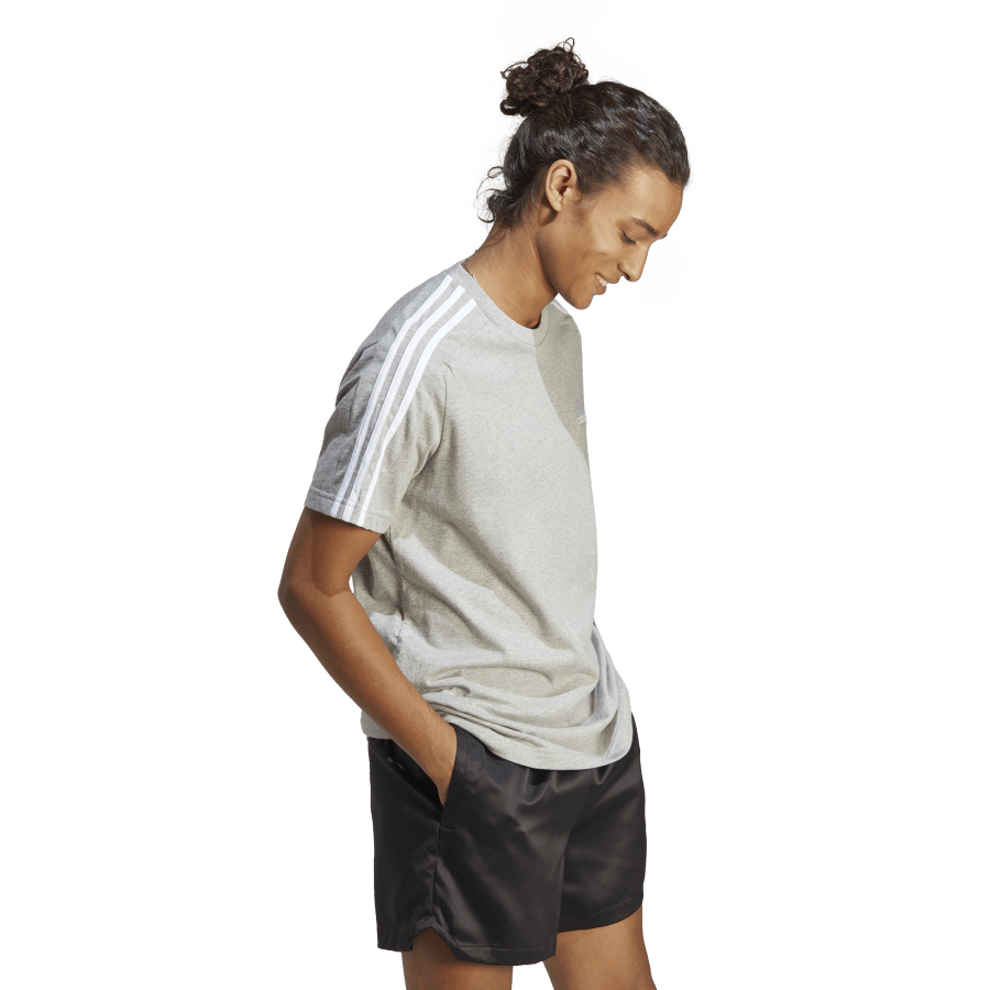 adidas 3S Single Jersey T Shirt Medium Grey RYOS NZ