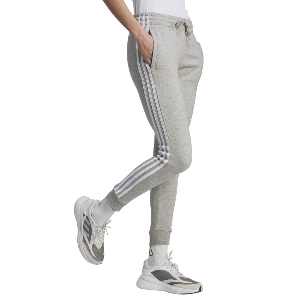 adidas Women's 3S Cuffed Fleece Pant Grey