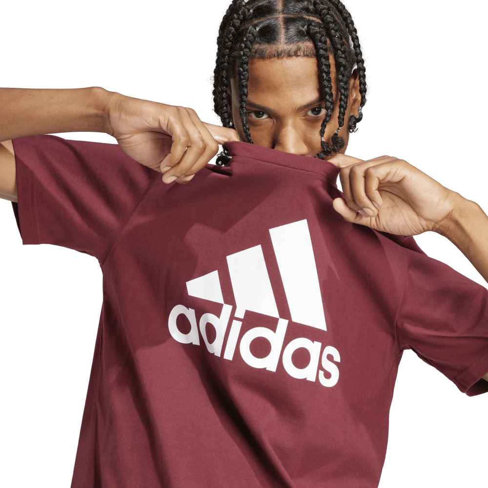 Adidas Big Logo Single Jersey T Shirt Shadow Red RYOS NZ