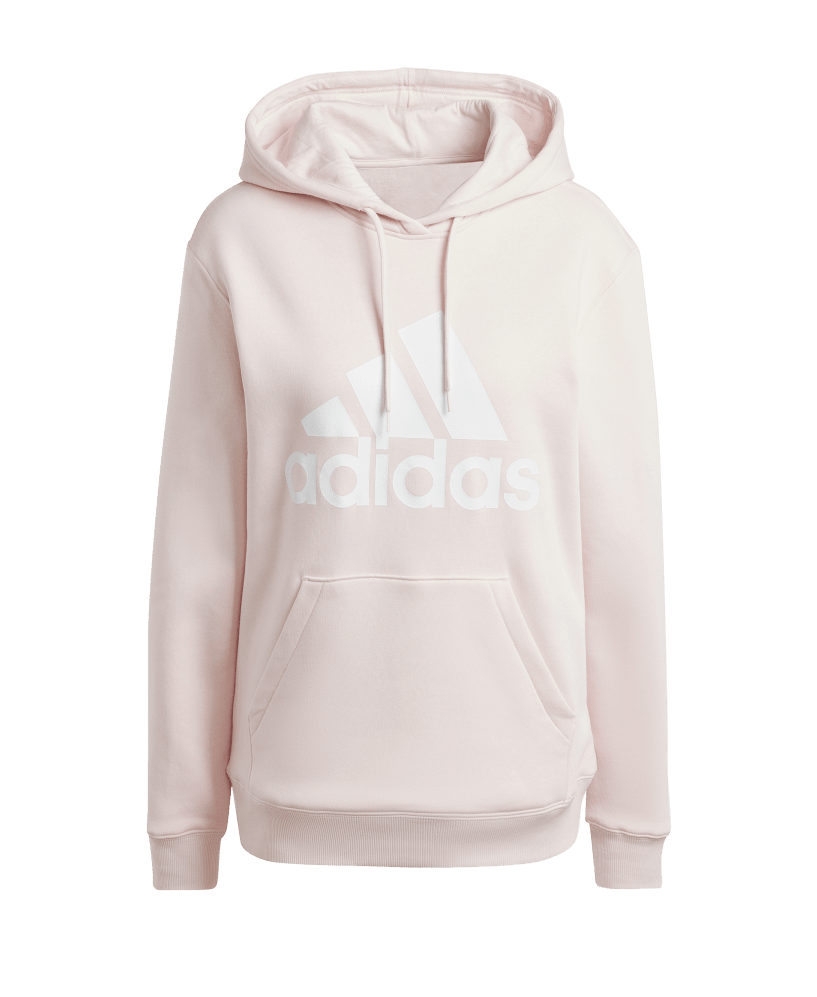 Adidas Women's Big Logo Fleece Hoodie Sandy Pink