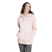 Adidas Women's Big Logo Fleece Hoodie Sandy Pink