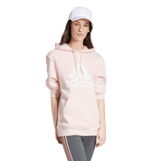 Adidas Women's Big Logo Fleece Hoodie Sandy Pink