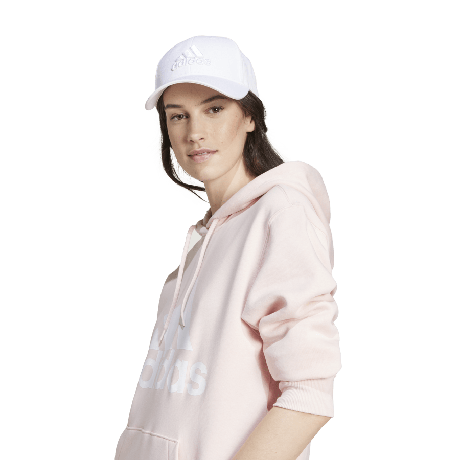 Adidas Women's Big Logo Fleece Hoodie Sandy Pink