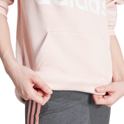 Adidas Women's Big Logo Fleece Hoodie Sandy Pink