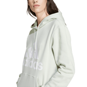 Adidas Women's Big Logo Fleece Hoodie Linen Green