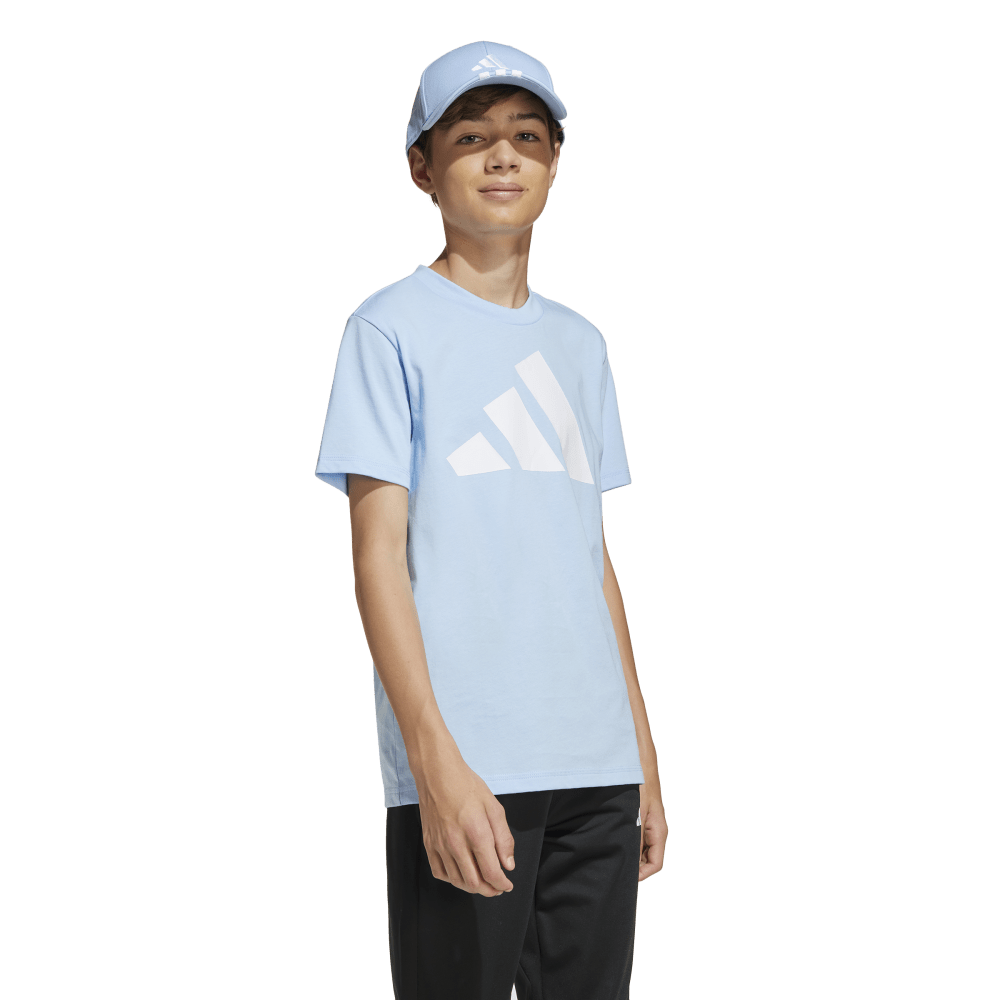 Adidas Kid's Big Logo T-Shirt Glow Blue/White