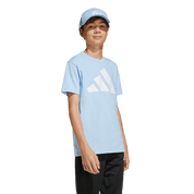 Adidas Kid's Big Logo T-Shirt Glow Blue/White