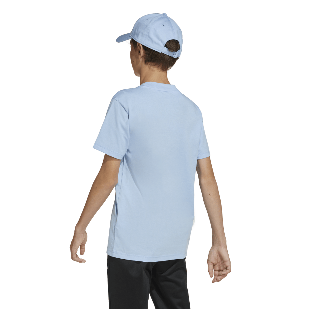 Adidas Kid's Big Logo T-Shirt Glow Blue/White