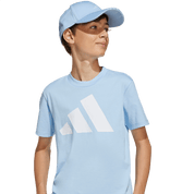 Adidas Kid's Big Logo T-Shirt Glow Blue/White
