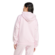 Adidas Women's 3-Stripe Full Zip Fleece Hoodie Pink