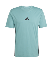 Adidas 3-Stripe Single Jersey T-Shirt Powder Teal