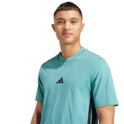 Adidas 3-Stripe Single Jersey T-Shirt Powder Teal