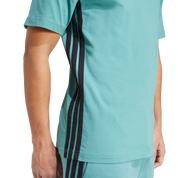 Adidas 3-Stripe Single Jersey T-Shirt Powder Teal