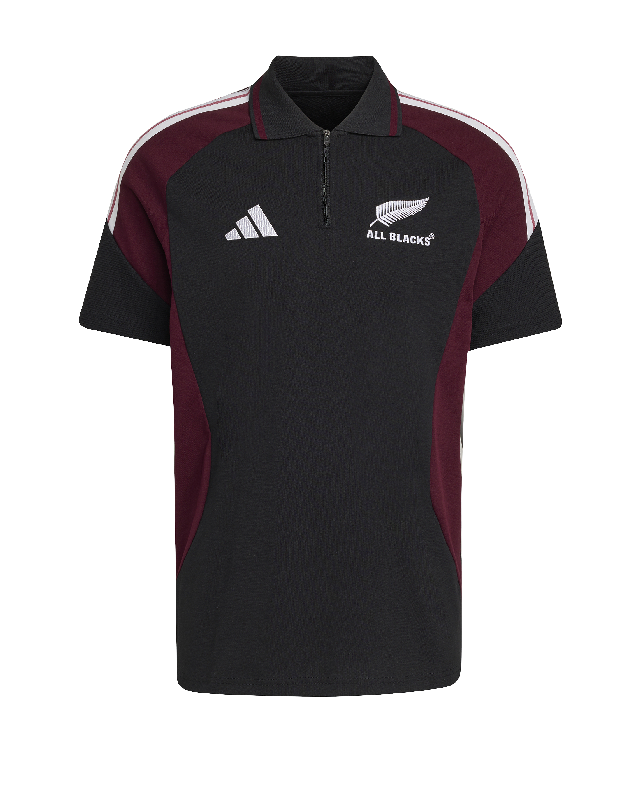 All Blacks Training Polo Shirt Black/Maroon