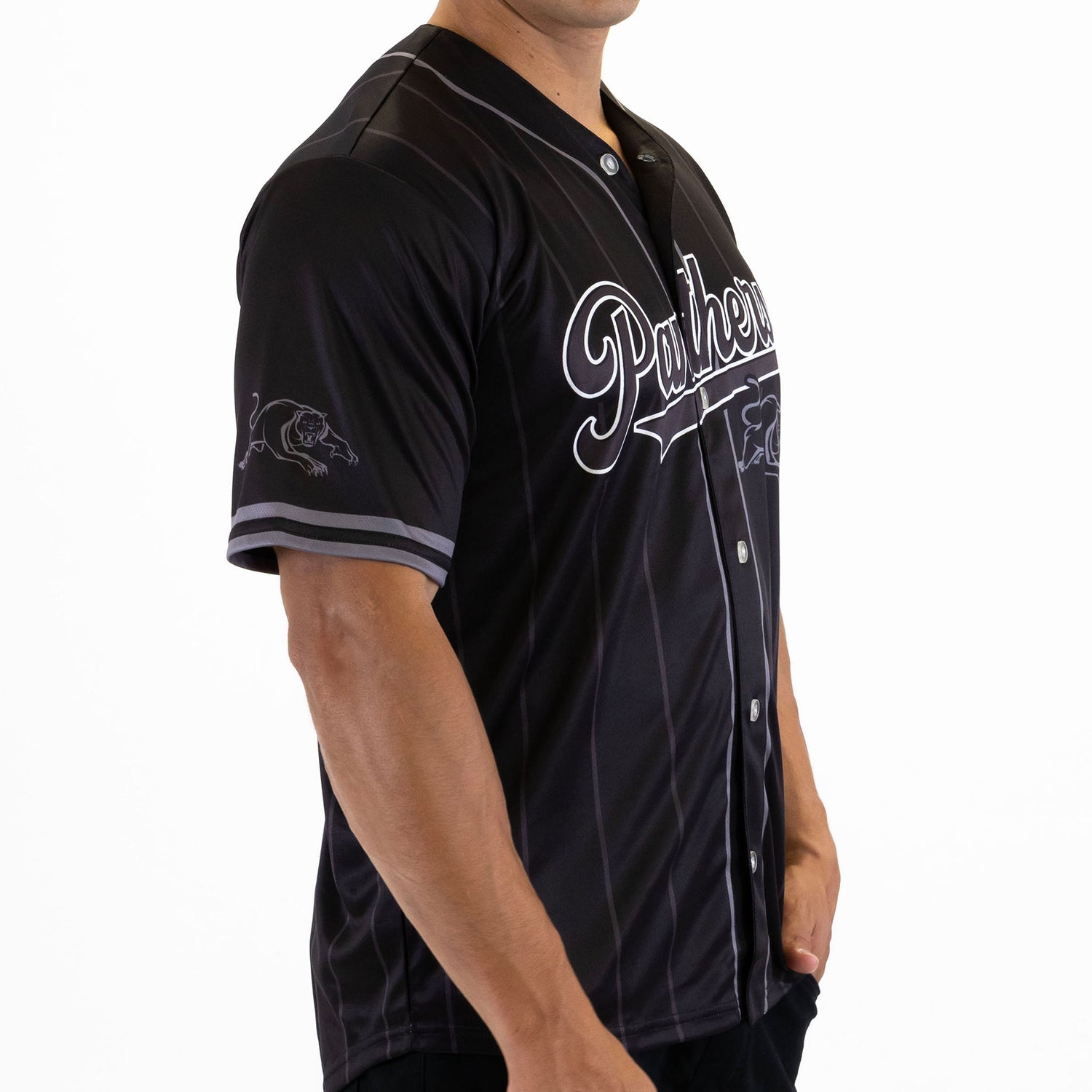 Panthers NRL 'Blackout' Baseball Shirt