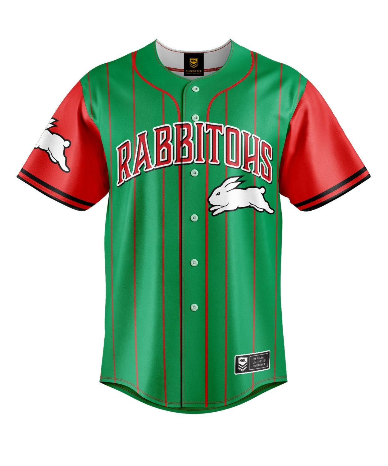 Rabbitohs NRL Slugger Baseball Shirt