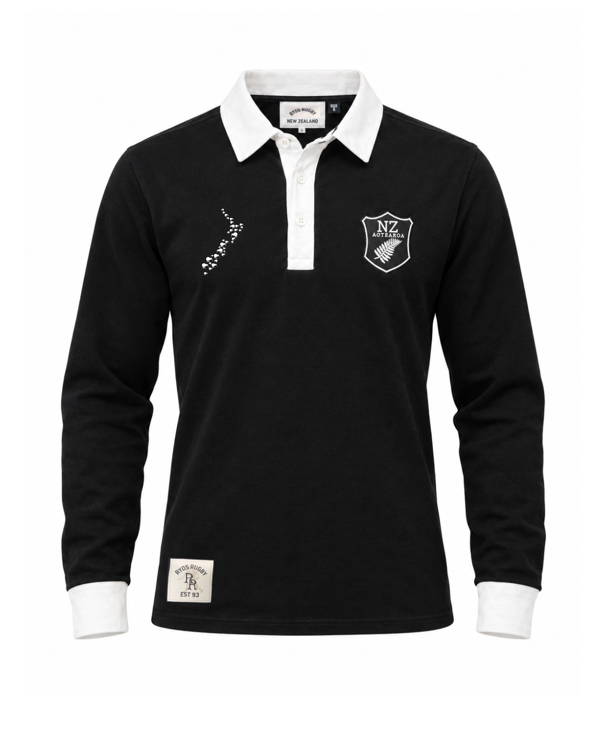 RYOS Heritage Long Sleeve Rugby Black