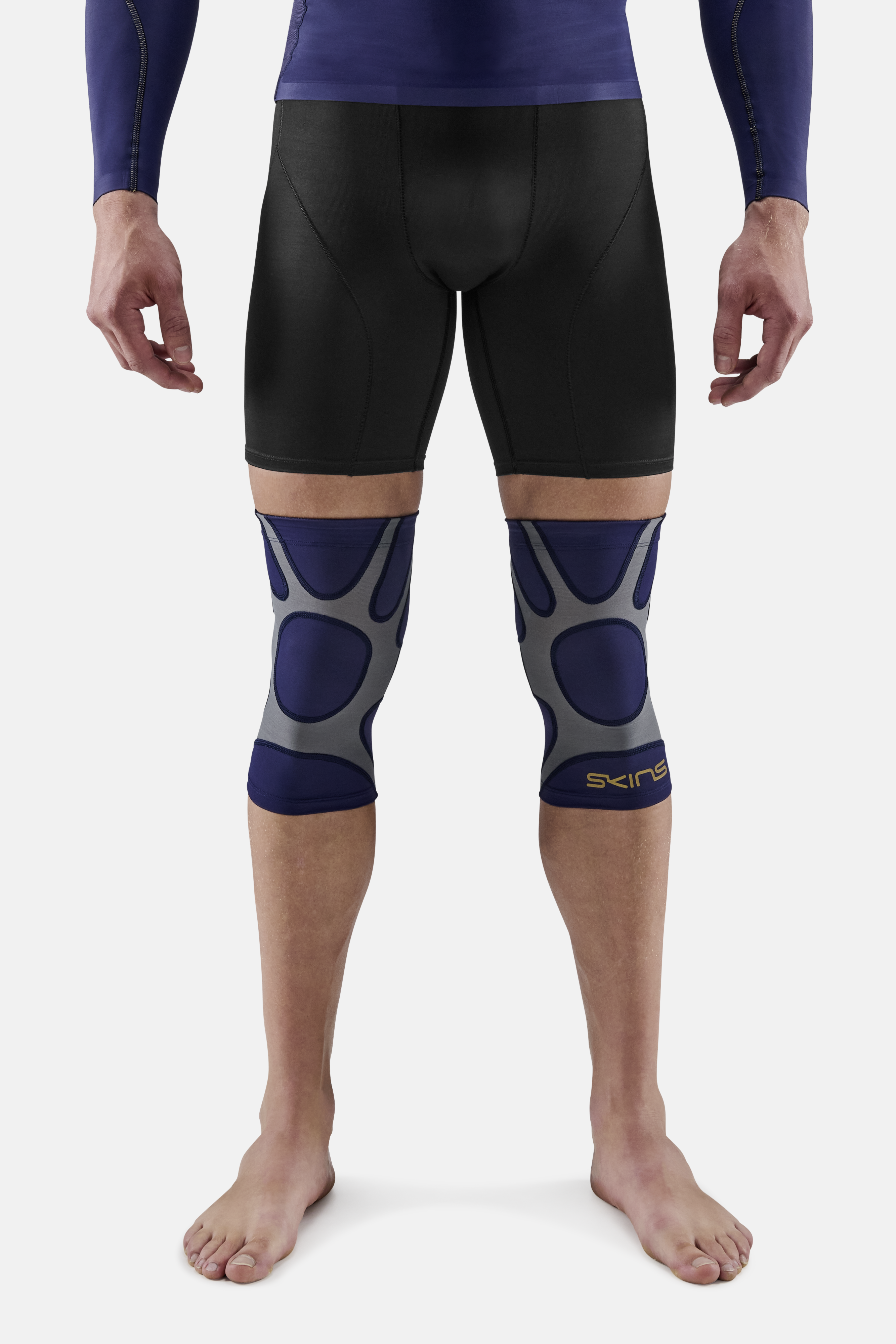 SKINS Series-5 Knee Sleeves Navy/Smoke