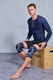 SKINS Series-5 Knee Sleeves Navy/Smoke