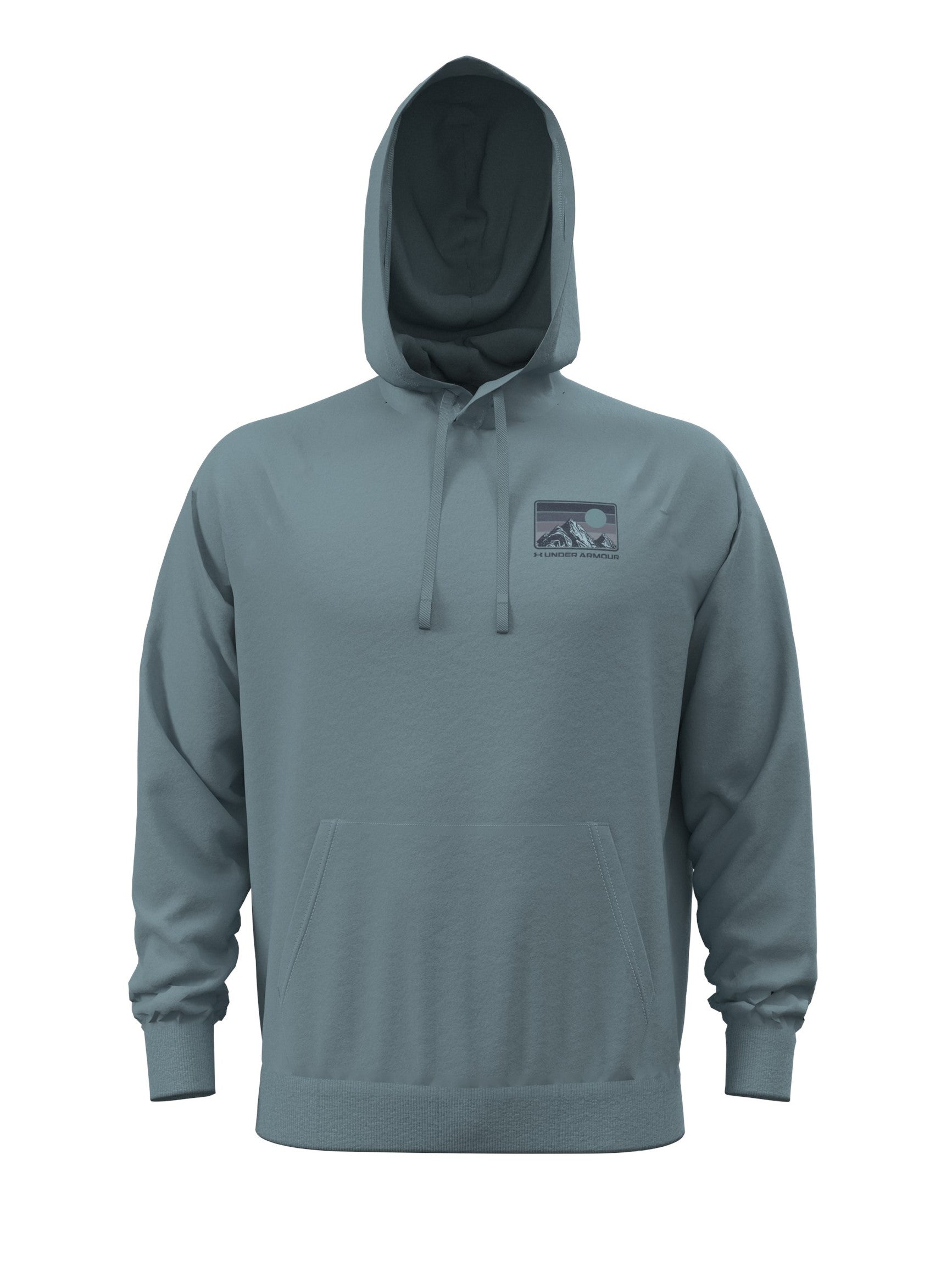 Under Armour Rival Fleece Graphic OD Hoodie Blue Smoke