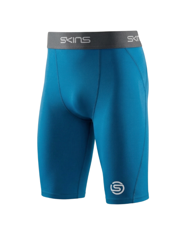 SKINS Men's Series-1 Half Tight Teal Blue