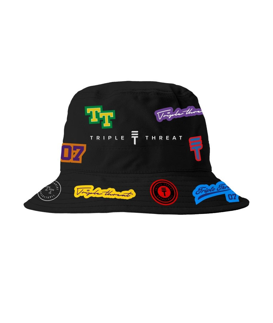 Triple Threat Kid's Logo Bucket Hat Black