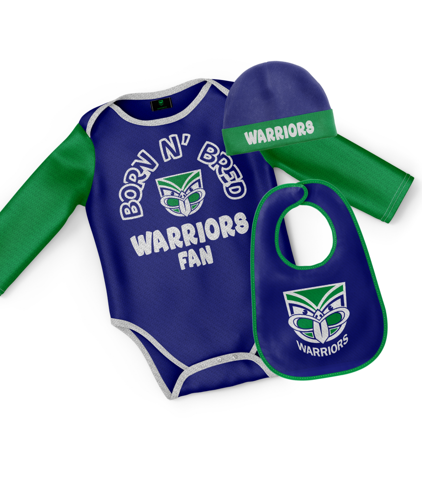 Warriors Infants Born & Bred 3-Piece Gift Pack