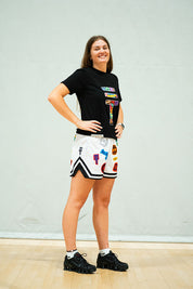 Triple Threat Logo Basketball Short White