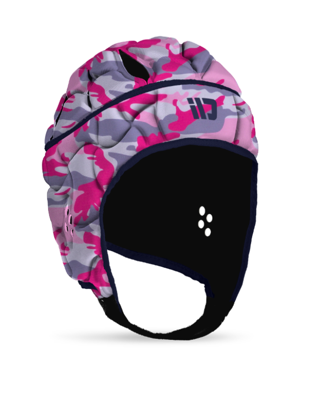 IDGear Club Rugby Headgear - Pink/Grey Camo