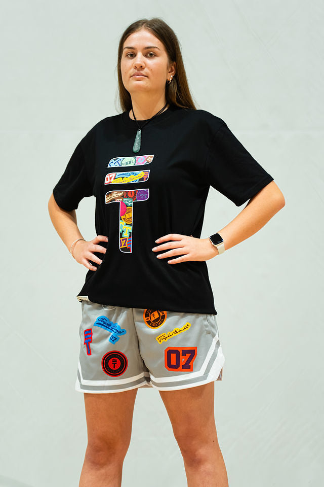 Triple Threat Kids Logo Basketball Short Grey