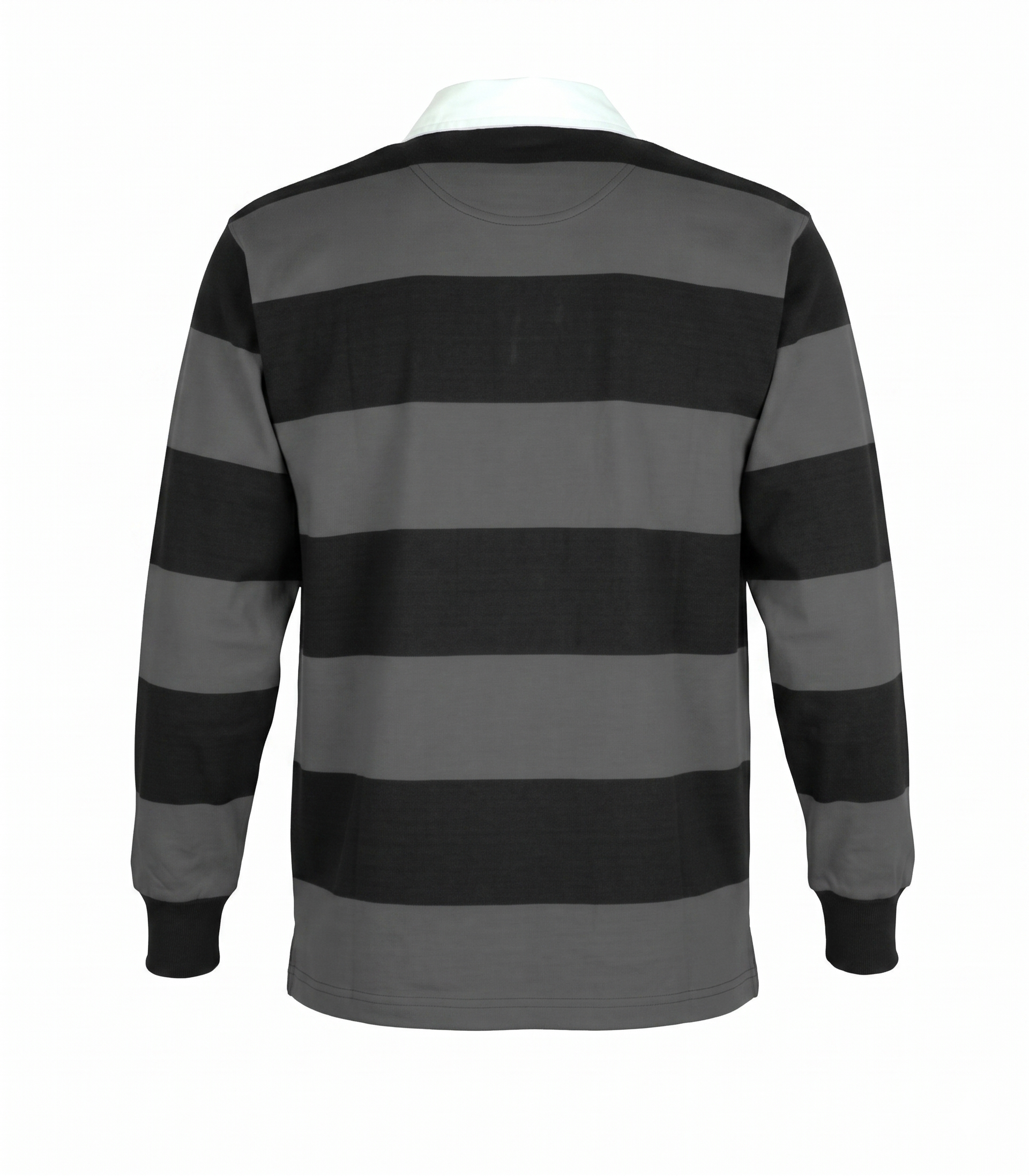 Striped Long Sleeve Rugby Jersey Charcoal/Black