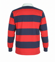 Striped Long Sleeve Rugby Jersey Navy/Red
