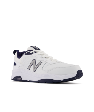 New Balance Men's MX857V3 Slip Resistant Standard (D) Shoe White/Navy