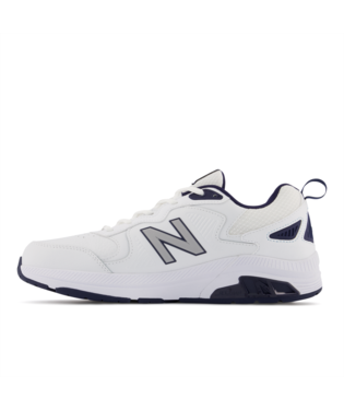 New Balance Men's MX857V3 Slip Resistant Standard (D) Shoe White/Navy