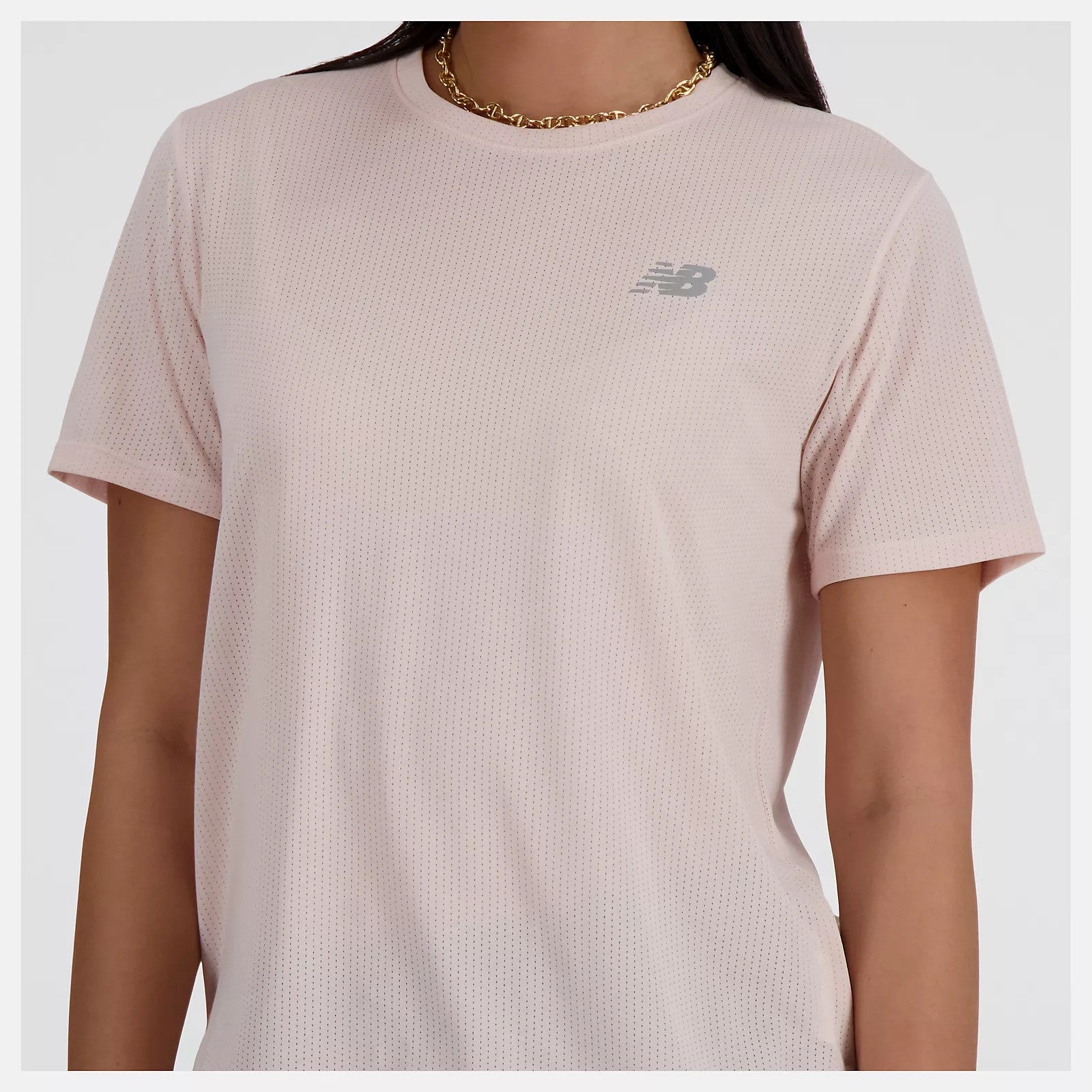 New Balance Women's Athletic Tee Quartz Pink Heather