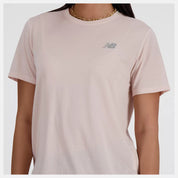 New Balance Women's Athletic T-Shirt Quartz Pink Heather