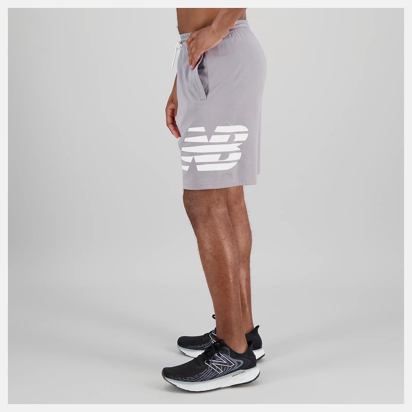 New Balance Heathertech Knit Short Gunmetal