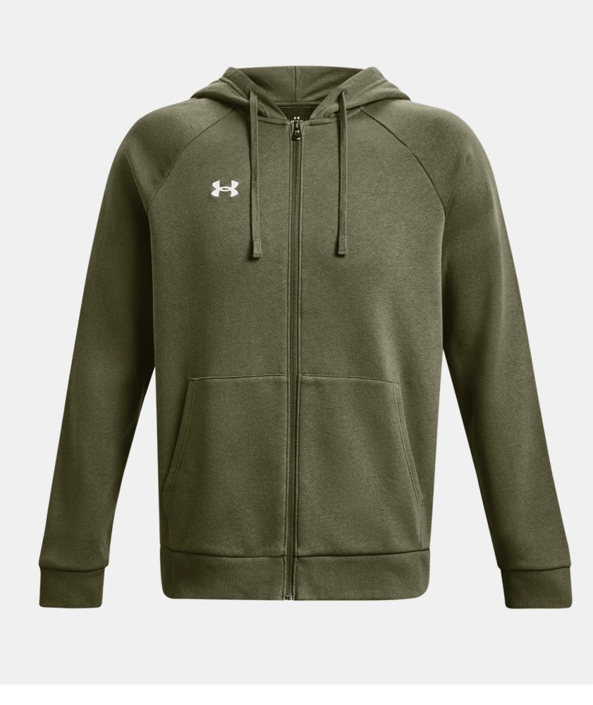 Under Armour Rival Fleece Full Zip Hoodie Marine Green