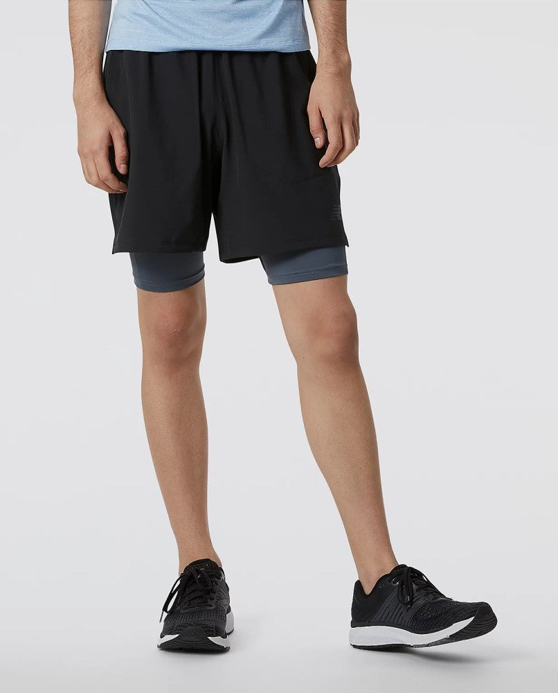 New Balance R.W.Tech 7" 2-in-1 Short Black