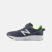 New Balance Kid's 570v3 Bungee Lace Shoe with Top Strap Dark Arctic Grey