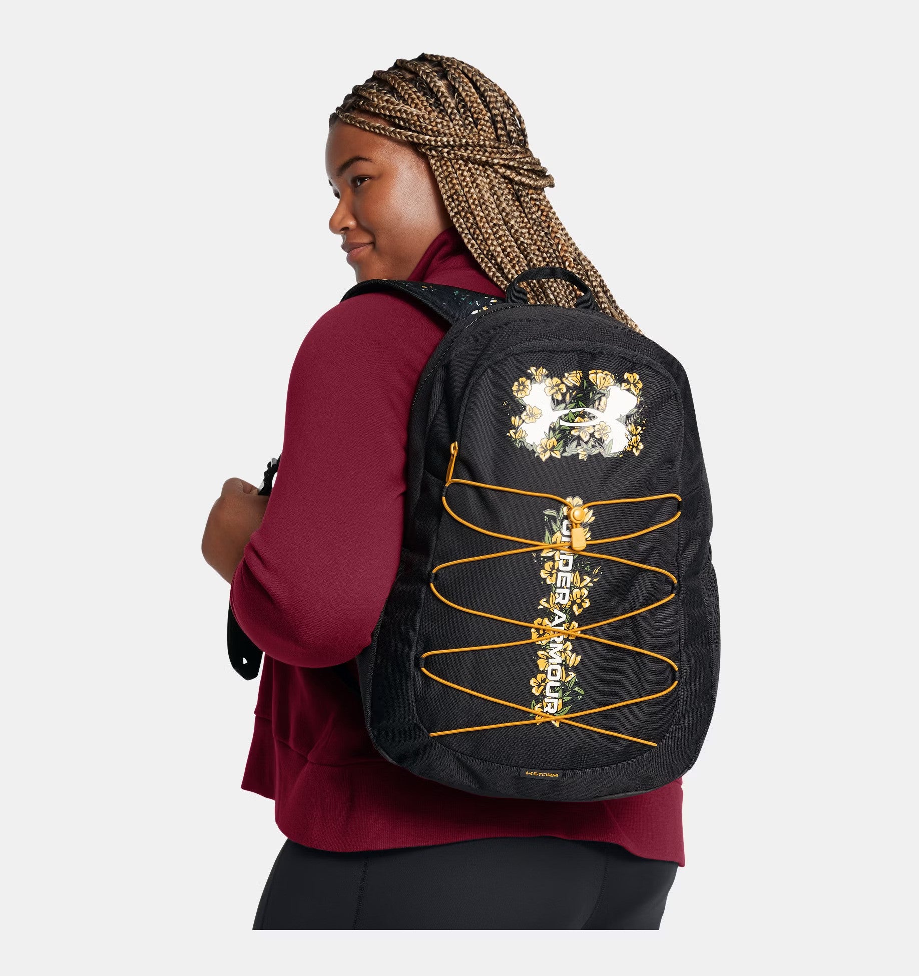 Under Armour Hustle Sport Backpack Black/Floral