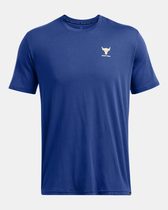 Under Armour Project Rock Branded T-Shirt Tech Blue