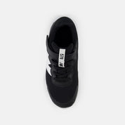 New Balance Kid's 578v1 Bungee Lace with Top Strap Black/White